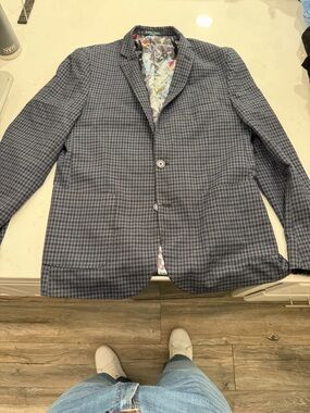 Paisley & Gray Blue Checked Sport Coat